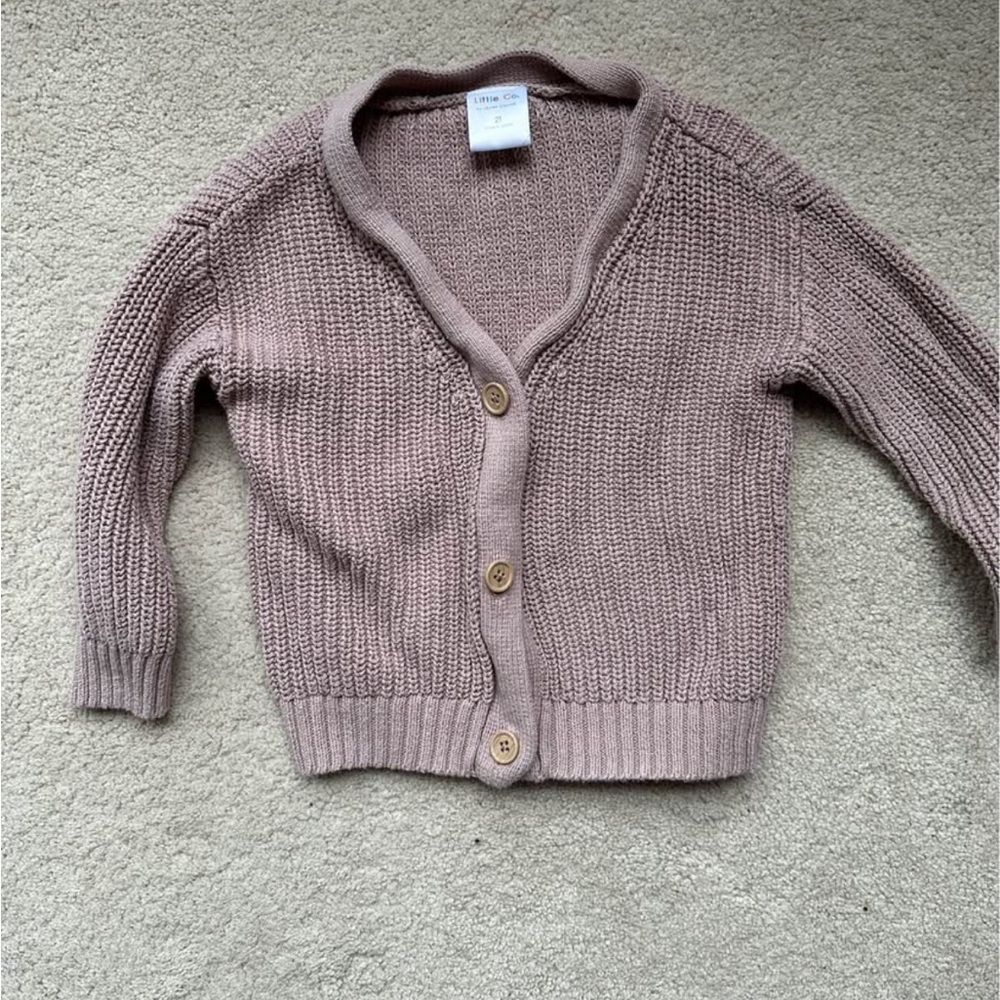Little Co Pink Cardigan Sweater Size 2T